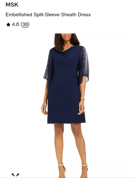 MSK Dresses & Skirts - MSK Embellished Split-sleeve Sheath Dress